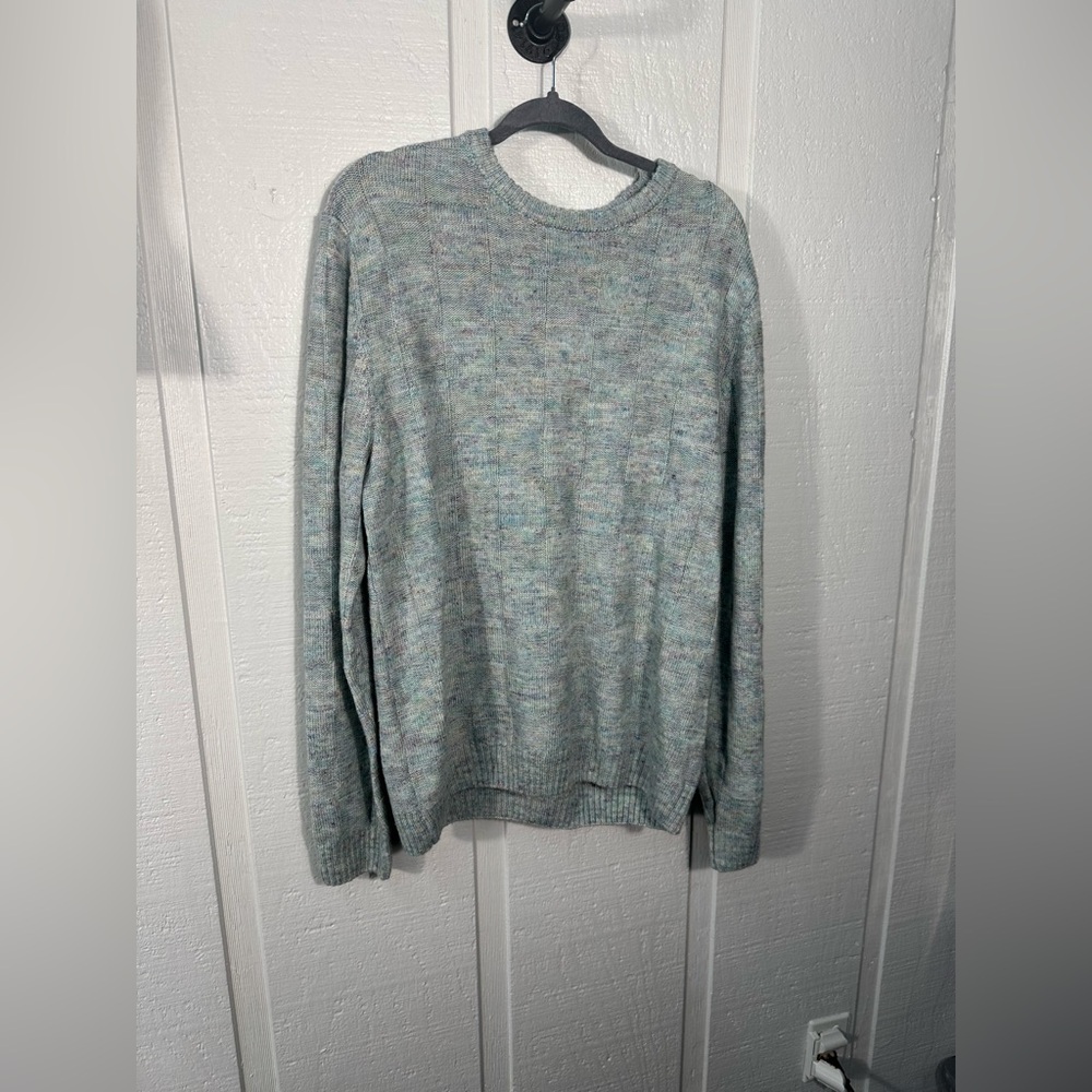New Way Soft Cloth Crew Neck Multicolored Sweater Size Large NWOT